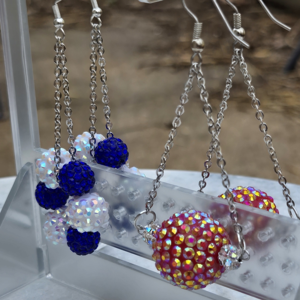 Colorful Beaded Dangle Earrings